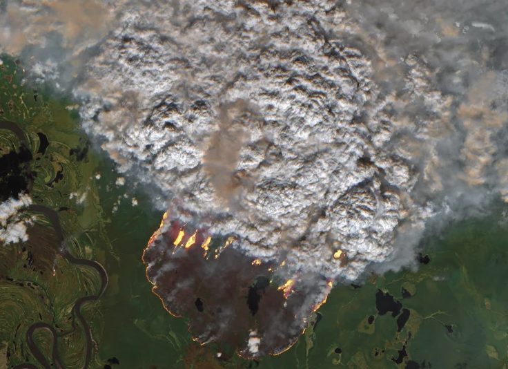 Satellitenbilder zeigen weite Teile der Arktis in Flammen.