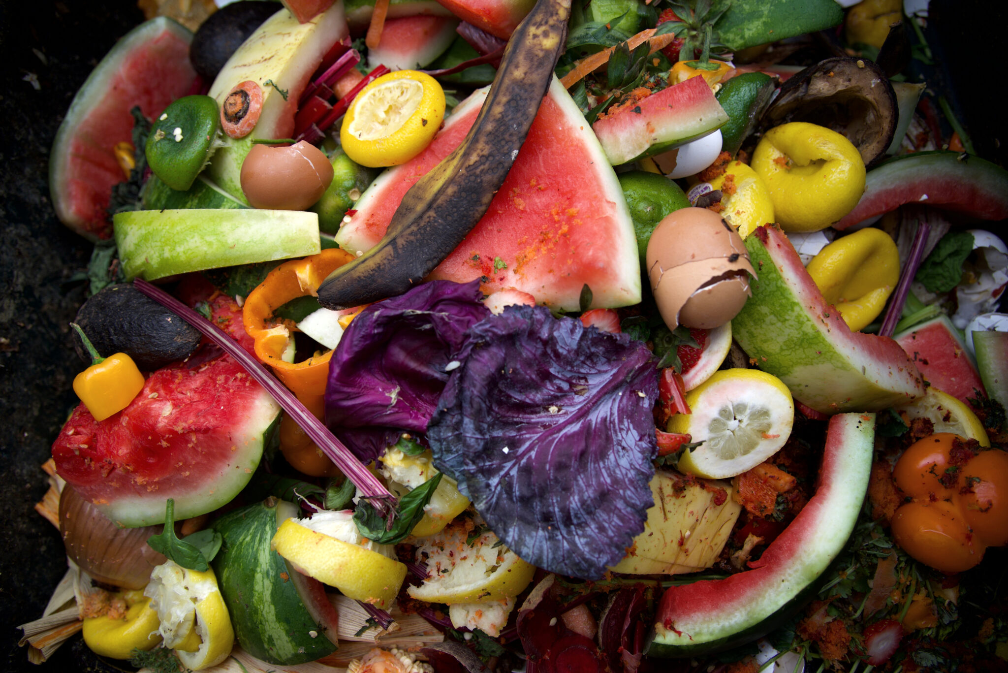 Obst- und Gemüse als Abfall